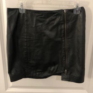 Leather mini skirt